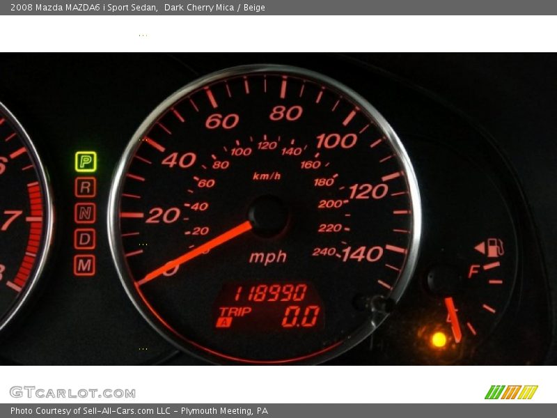 Dark Cherry Mica / Beige 2008 Mazda MAZDA6 i Sport Sedan