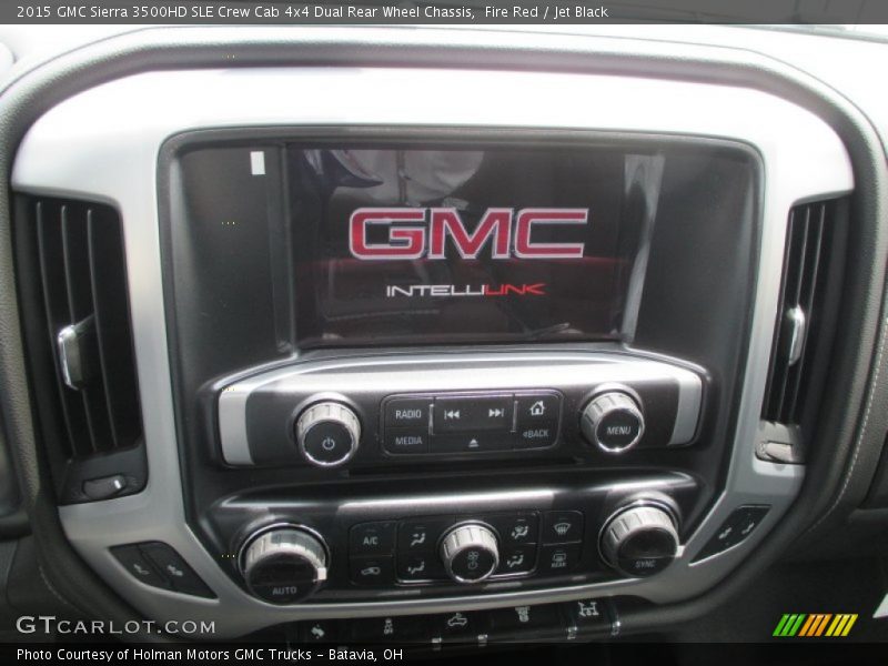 Fire Red / Jet Black 2015 GMC Sierra 3500HD SLE Crew Cab 4x4 Dual Rear Wheel Chassis
