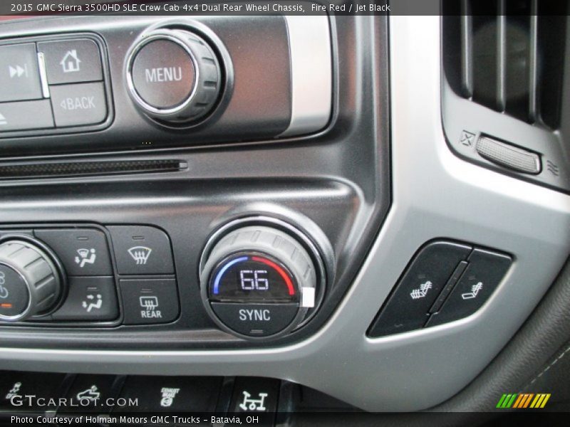 Fire Red / Jet Black 2015 GMC Sierra 3500HD SLE Crew Cab 4x4 Dual Rear Wheel Chassis