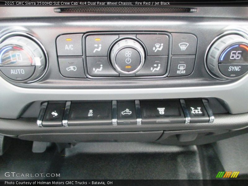 Fire Red / Jet Black 2015 GMC Sierra 3500HD SLE Crew Cab 4x4 Dual Rear Wheel Chassis