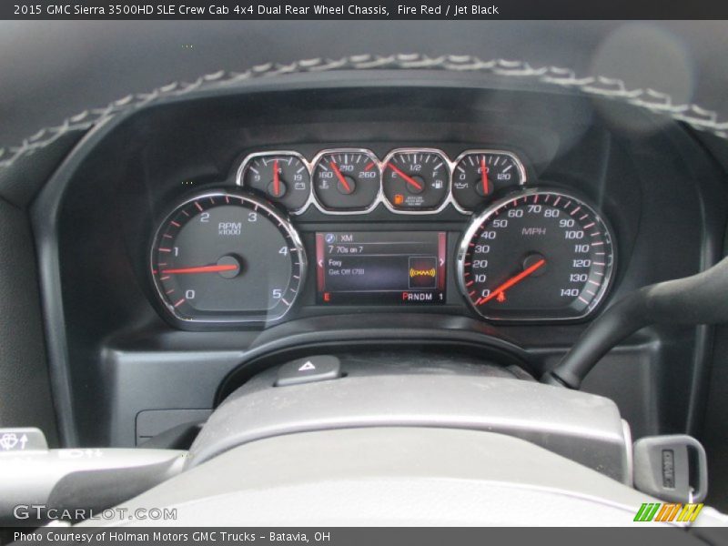 Fire Red / Jet Black 2015 GMC Sierra 3500HD SLE Crew Cab 4x4 Dual Rear Wheel Chassis