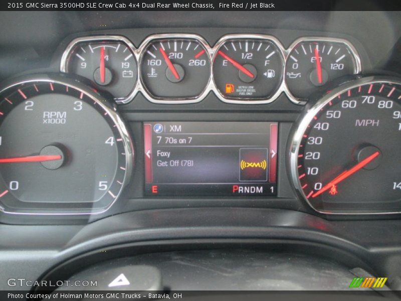 Fire Red / Jet Black 2015 GMC Sierra 3500HD SLE Crew Cab 4x4 Dual Rear Wheel Chassis