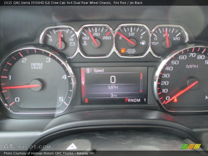 Fire Red / Jet Black 2015 GMC Sierra 3500HD SLE Crew Cab 4x4 Dual Rear Wheel Chassis