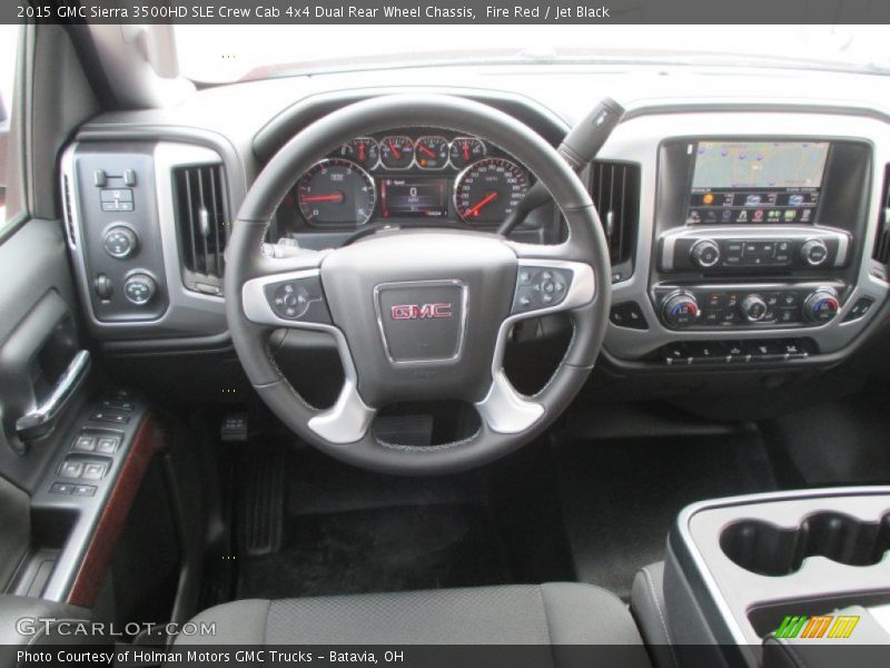 Fire Red / Jet Black 2015 GMC Sierra 3500HD SLE Crew Cab 4x4 Dual Rear Wheel Chassis