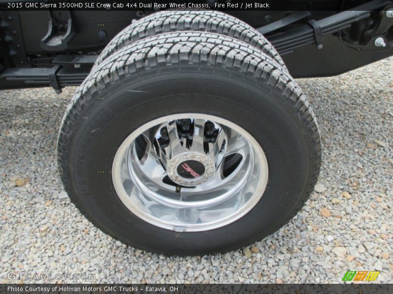 Fire Red / Jet Black 2015 GMC Sierra 3500HD SLE Crew Cab 4x4 Dual Rear Wheel Chassis