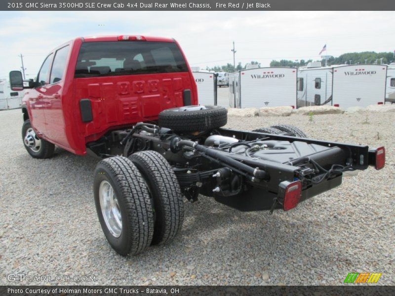Fire Red / Jet Black 2015 GMC Sierra 3500HD SLE Crew Cab 4x4 Dual Rear Wheel Chassis