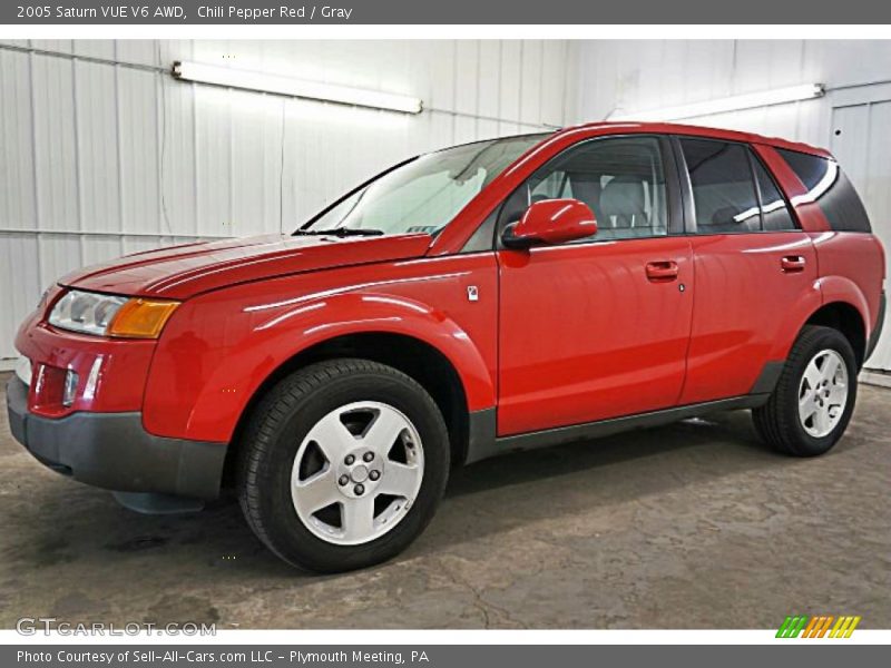 Chili Pepper Red / Gray 2005 Saturn VUE V6 AWD