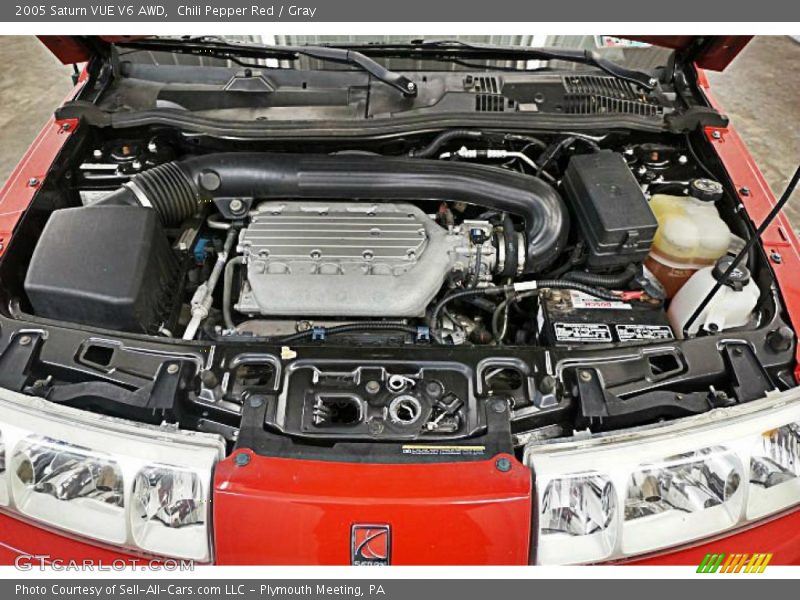 Chili Pepper Red / Gray 2005 Saturn VUE V6 AWD