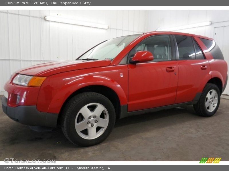 Chili Pepper Red / Gray 2005 Saturn VUE V6 AWD
