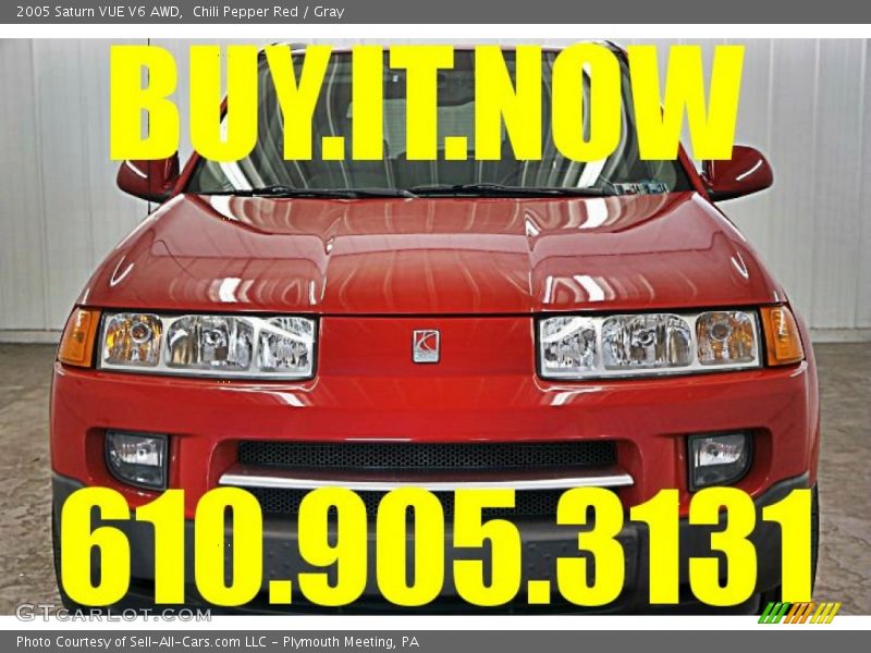 Chili Pepper Red / Gray 2005 Saturn VUE V6 AWD