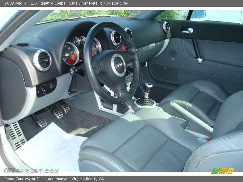 Lake Silver Metallic / Aviator Gray 2003 Audi TT 1.8T quattro Coupe