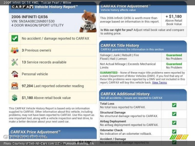 Tuscan Pearl / Willow 2006 Infiniti QX 56 4WD