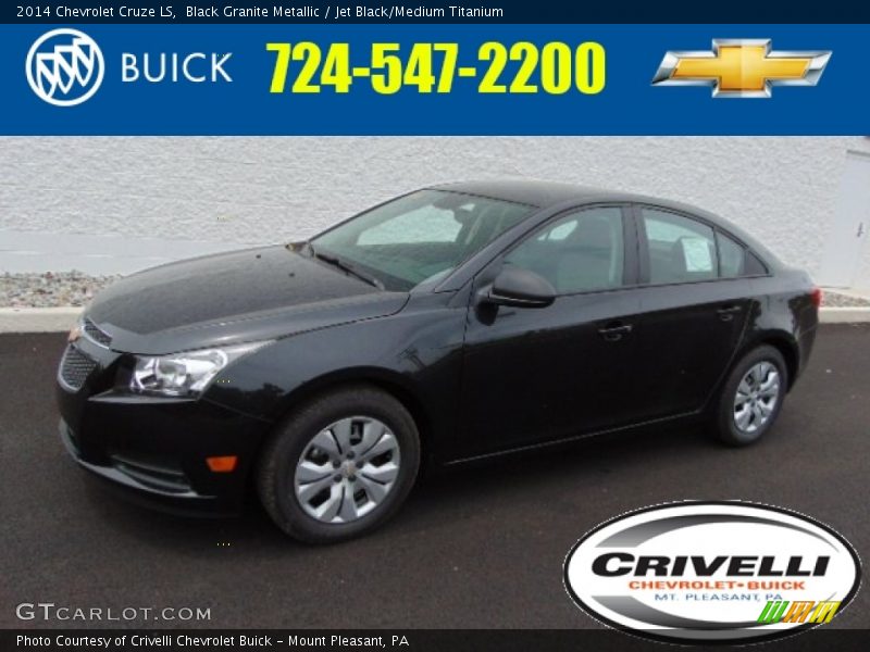 Black Granite Metallic / Jet Black/Medium Titanium 2014 Chevrolet Cruze LS