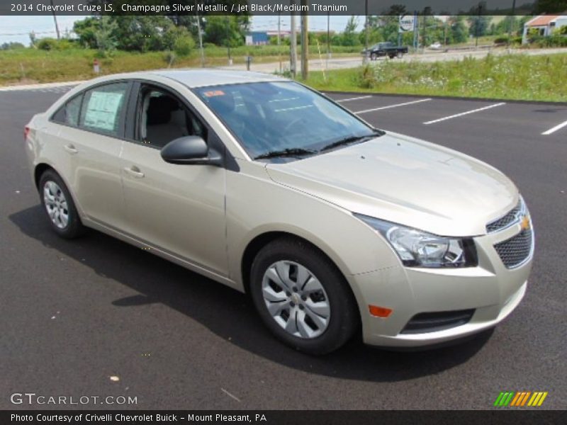 Champagne Silver Metallic / Jet Black/Medium Titanium 2014 Chevrolet Cruze LS