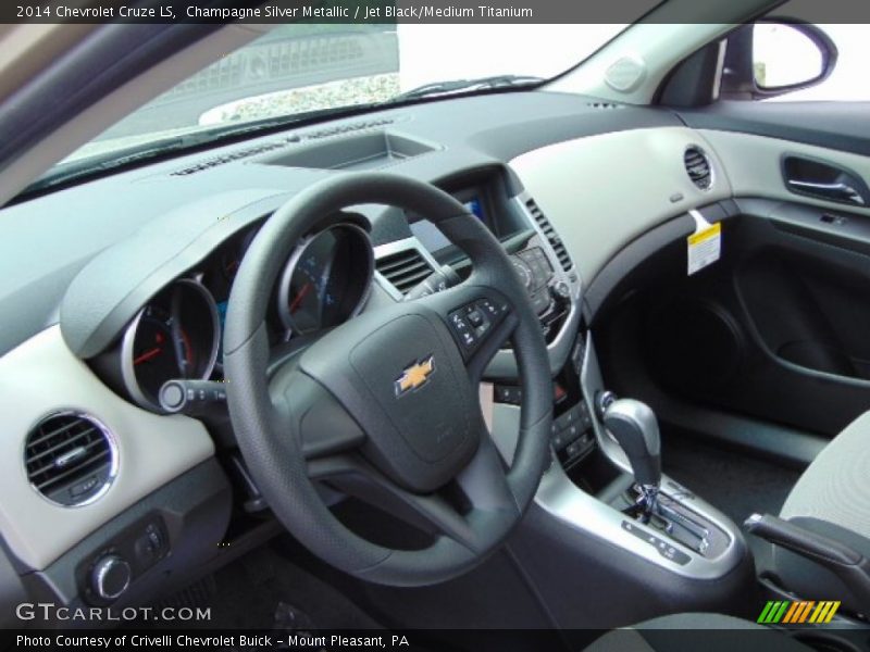Champagne Silver Metallic / Jet Black/Medium Titanium 2014 Chevrolet Cruze LS