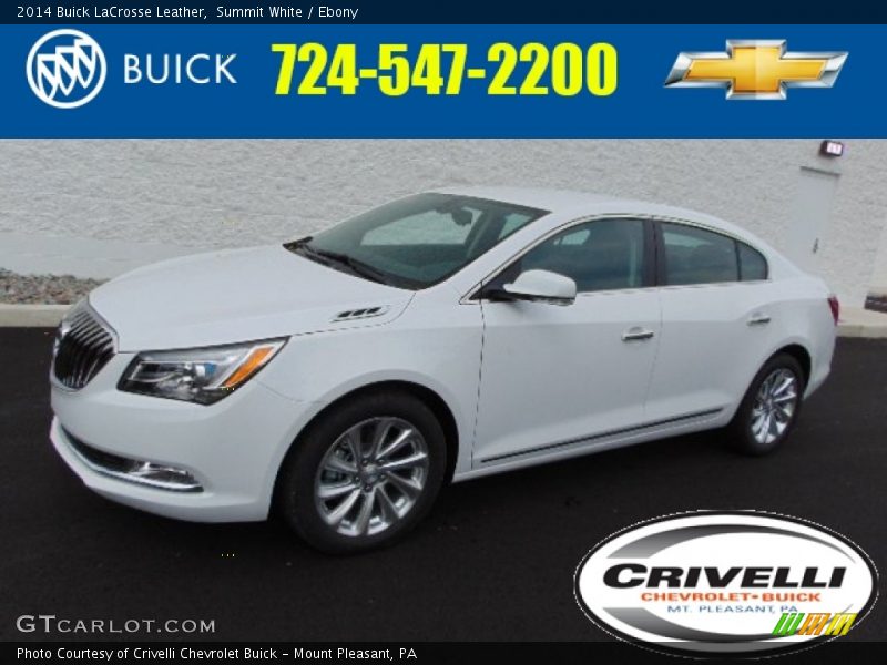 Summit White / Ebony 2014 Buick LaCrosse Leather