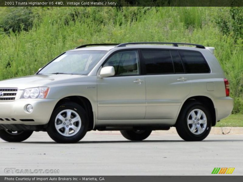 Vintage Gold Metallic / Ivory 2001 Toyota Highlander V6 4WD