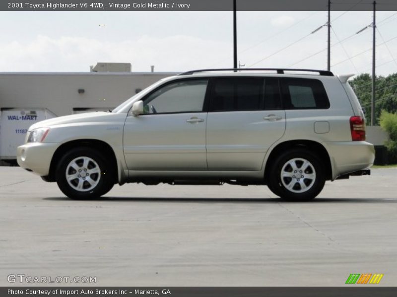 Vintage Gold Metallic / Ivory 2001 Toyota Highlander V6 4WD