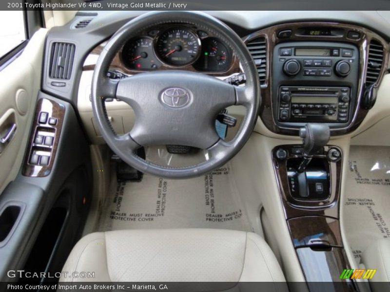 Vintage Gold Metallic / Ivory 2001 Toyota Highlander V6 4WD