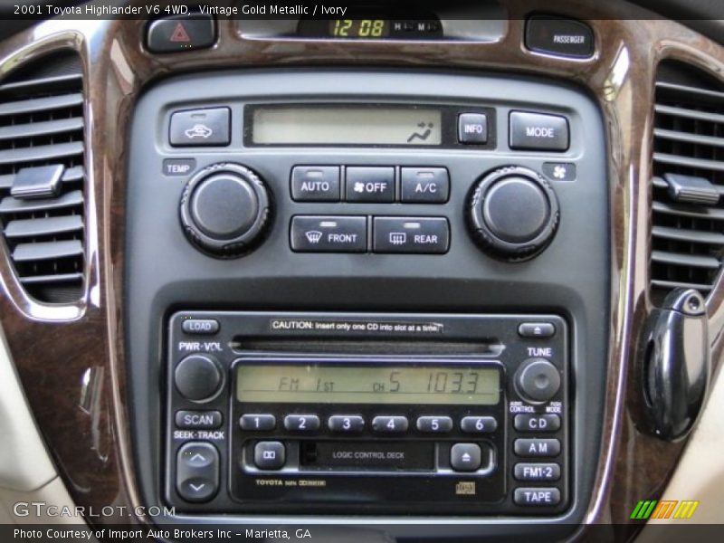Controls of 2001 Highlander V6 4WD