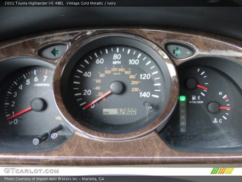  2001 Highlander V6 4WD V6 4WD Gauges