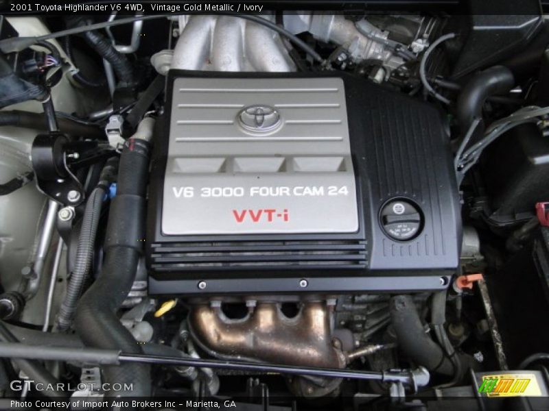  2001 Highlander V6 4WD Engine - 3.0 Liter DOHC 24-Valve VVT-i V6