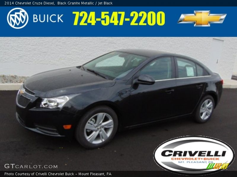 Black Granite Metallic / Jet Black 2014 Chevrolet Cruze Diesel