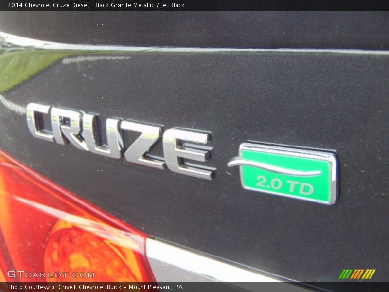 Black Granite Metallic / Jet Black 2014 Chevrolet Cruze Diesel