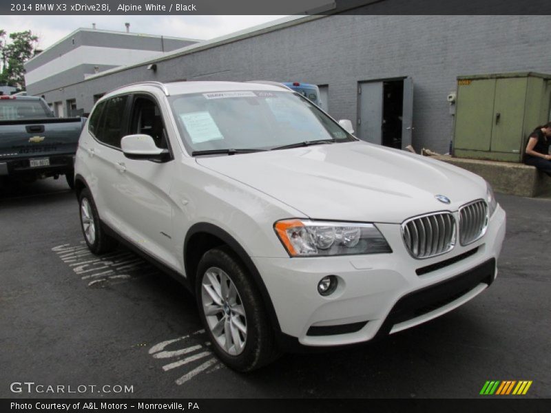 Alpine White / Black 2014 BMW X3 xDrive28i