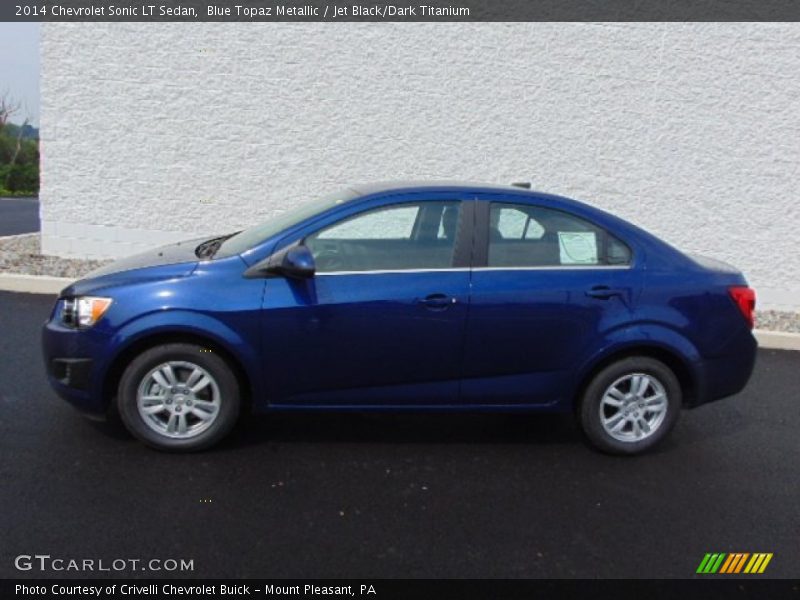 Blue Topaz Metallic / Jet Black/Dark Titanium 2014 Chevrolet Sonic LT Sedan