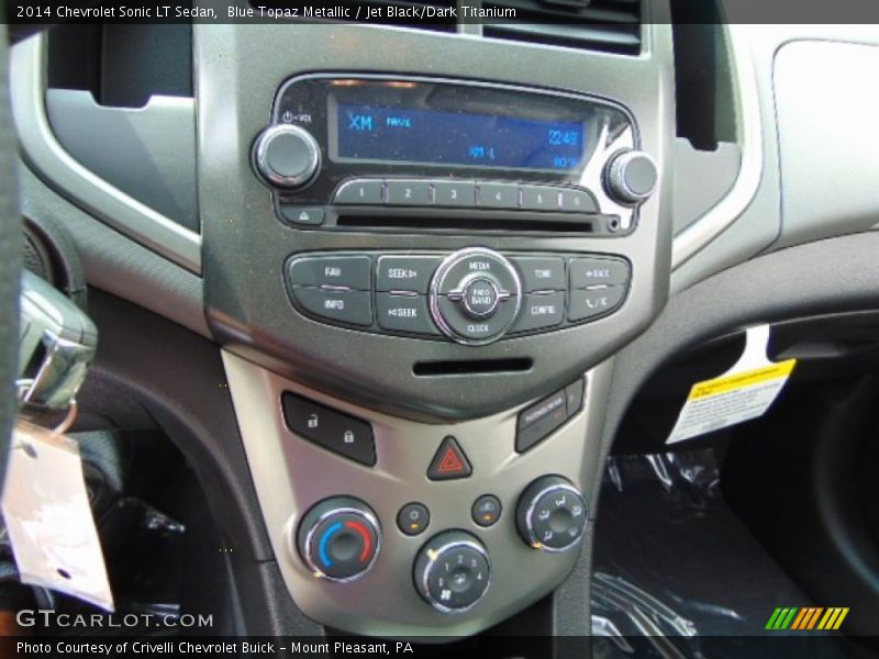 Blue Topaz Metallic / Jet Black/Dark Titanium 2014 Chevrolet Sonic LT Sedan