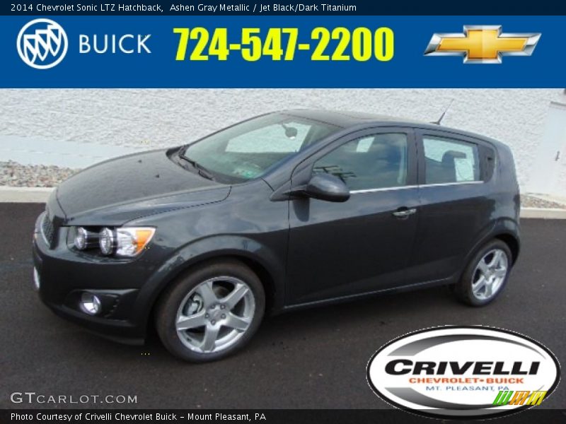 Ashen Gray Metallic / Jet Black/Dark Titanium 2014 Chevrolet Sonic LTZ Hatchback