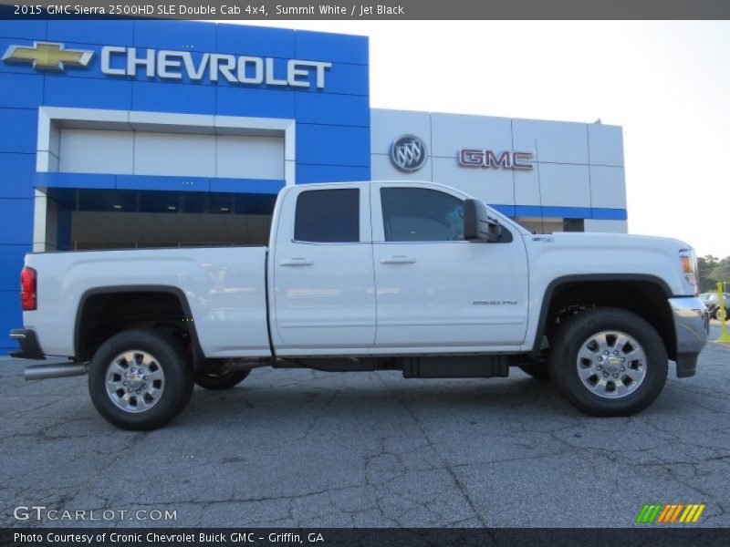 Summit White / Jet Black 2015 GMC Sierra 2500HD SLE Double Cab 4x4