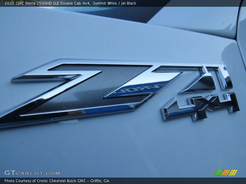 Summit White / Jet Black 2015 GMC Sierra 2500HD SLE Double Cab 4x4