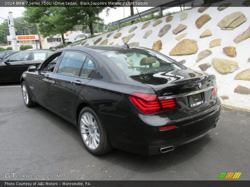 Black Sapphire Metallic / Light Saddle 2014 BMW 7 Series 750Li xDrive Sedan