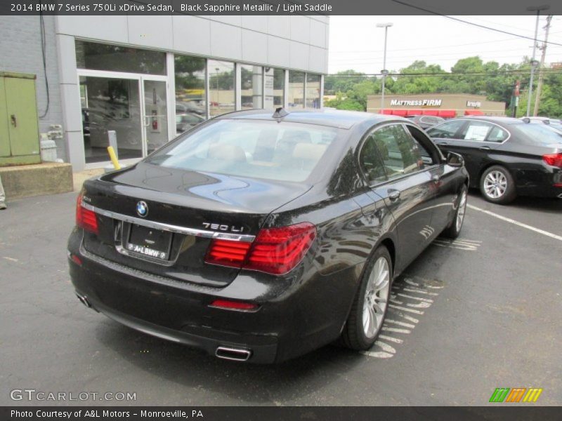Black Sapphire Metallic / Light Saddle 2014 BMW 7 Series 750Li xDrive Sedan