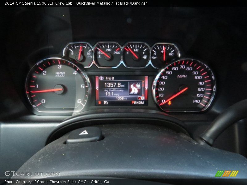 Quicksilver Metallic / Jet Black/Dark Ash 2014 GMC Sierra 1500 SLT Crew Cab