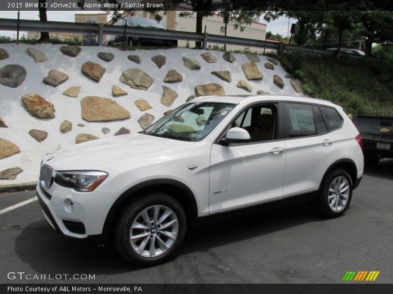 Alpine White / Saddle Brown 2015 BMW X3 xDrive28i