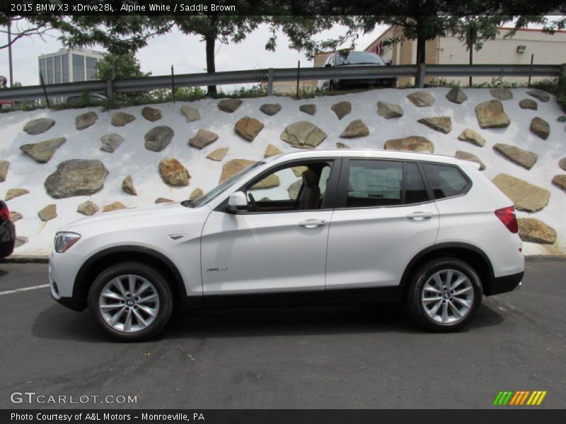 Alpine White / Saddle Brown 2015 BMW X3 xDrive28i