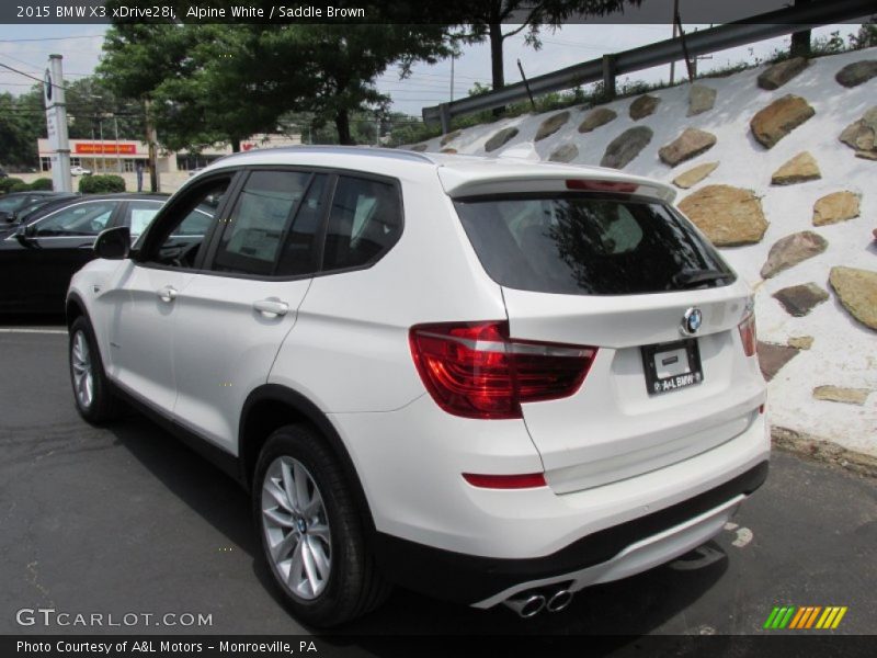 Alpine White / Saddle Brown 2015 BMW X3 xDrive28i