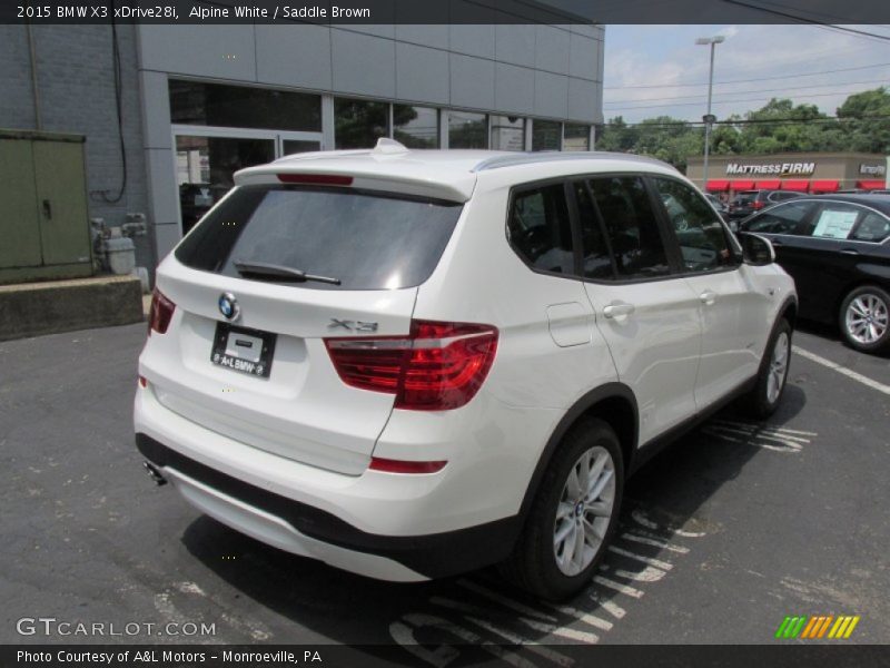 Alpine White / Saddle Brown 2015 BMW X3 xDrive28i