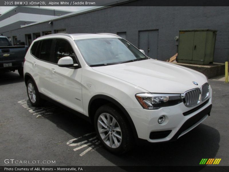 Alpine White / Saddle Brown 2015 BMW X3 xDrive28i