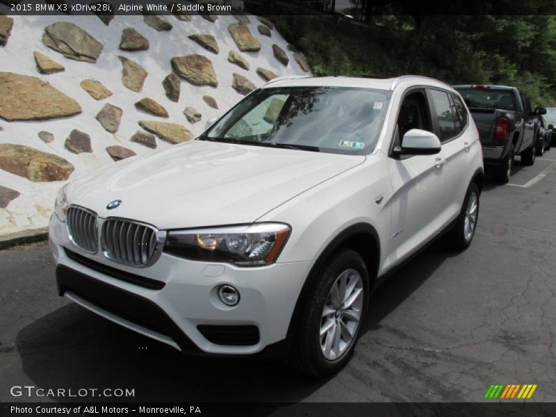 Alpine White / Saddle Brown 2015 BMW X3 xDrive28i