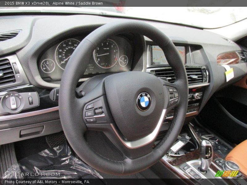 Alpine White / Saddle Brown 2015 BMW X3 xDrive28i