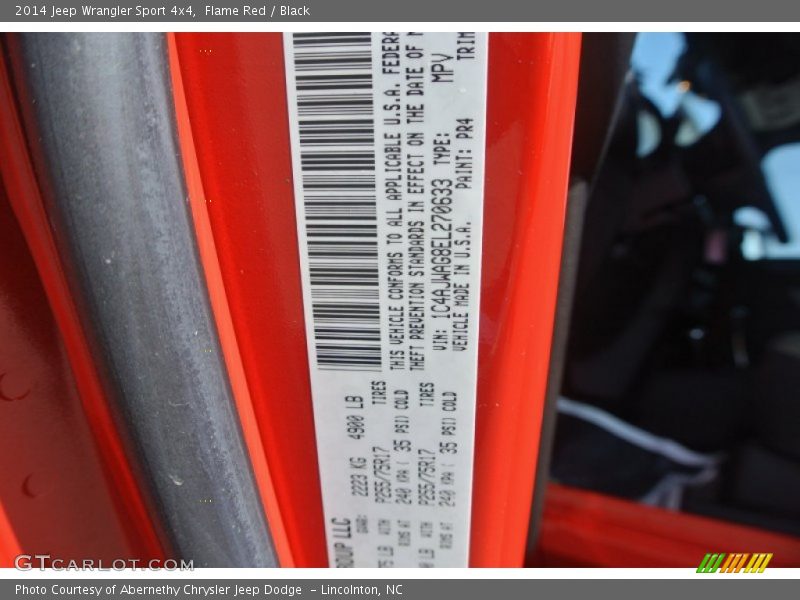 Flame Red / Black 2014 Jeep Wrangler Sport 4x4