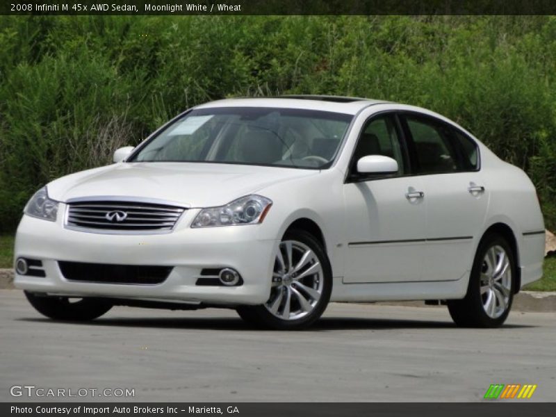 Moonlight White / Wheat 2008 Infiniti M 45x AWD Sedan