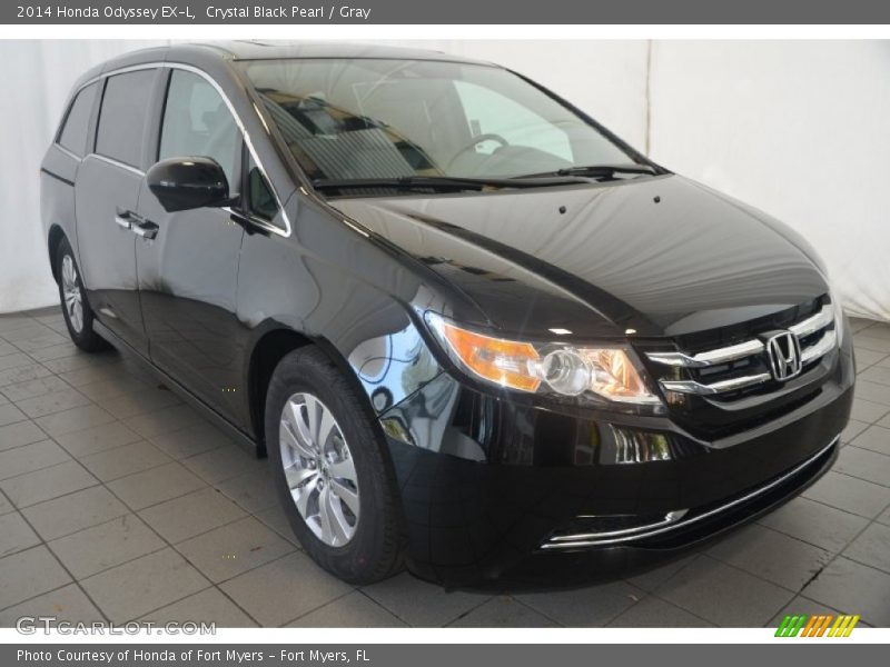 Crystal Black Pearl / Gray 2014 Honda Odyssey EX-L