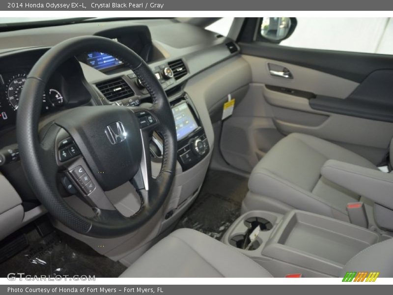 Crystal Black Pearl / Gray 2014 Honda Odyssey EX-L