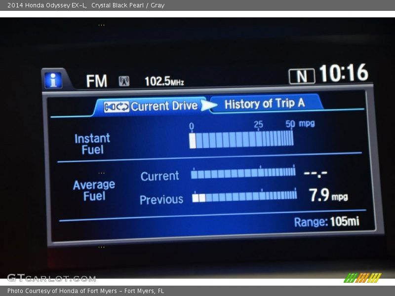 Crystal Black Pearl / Gray 2014 Honda Odyssey EX-L