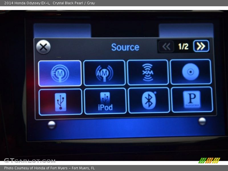 Crystal Black Pearl / Gray 2014 Honda Odyssey EX-L